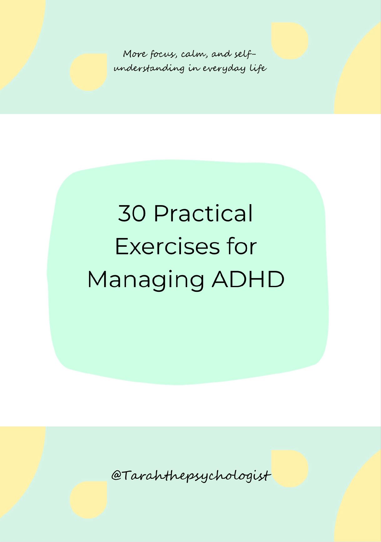 30 Practical Exercises for Managing ADHD – Tarah the Psychologist - English version