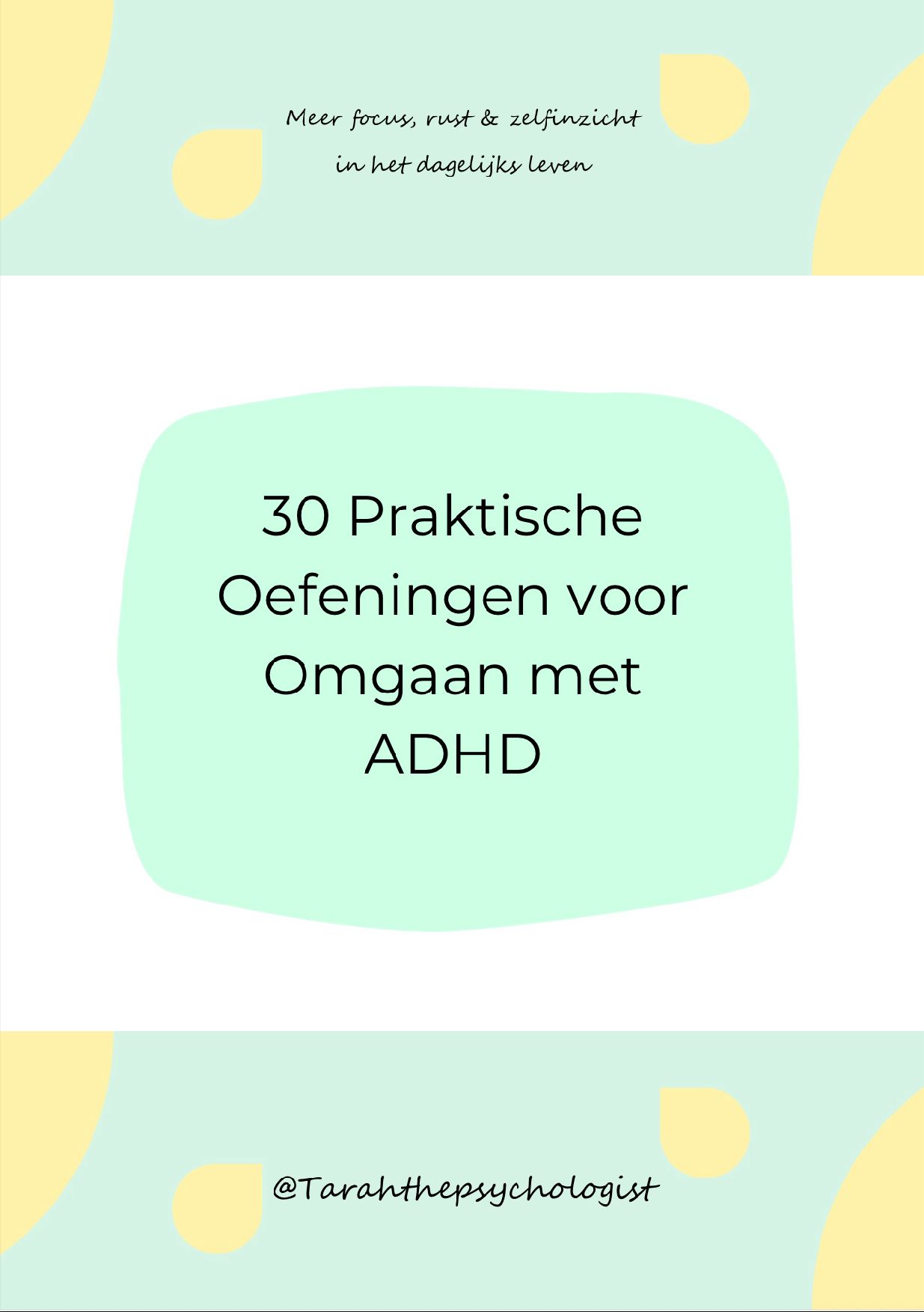 30 Praktische Oefeningen voor Omgaan met ADHD – Tarah de Psycholoog - Nederlandse versie